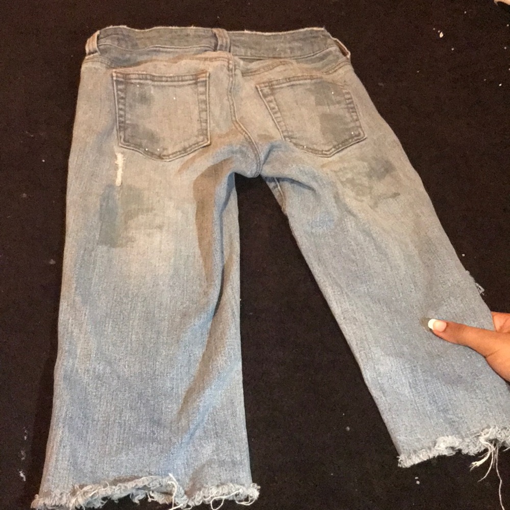 Distressed capris - Picture 2 of 2